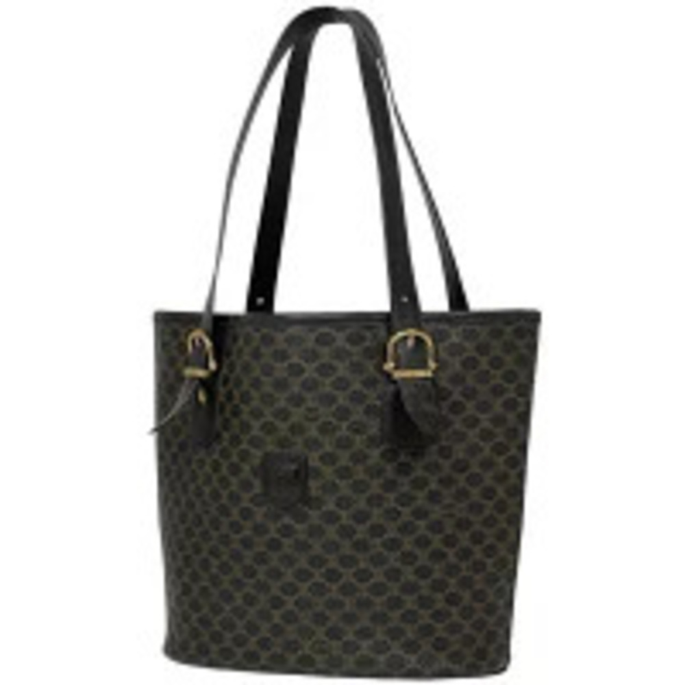 Celine Macadam tote bag shoulder canvas black brown